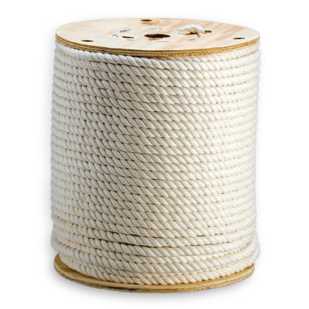 KingCord 1/2 in. x 200 ft. Cotton Twisted Rope 3-Strand, Natural
